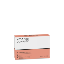 VIT C 500 COMPLEX 20 com REFUERZA TUS DEFENSAS Y SISTEMA INMUNE